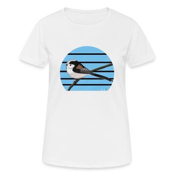 conception d'oiseaux à longue queue - T-shirt respirant Femme - blanc - Devant - AI Model Female 172 dark (172cm)