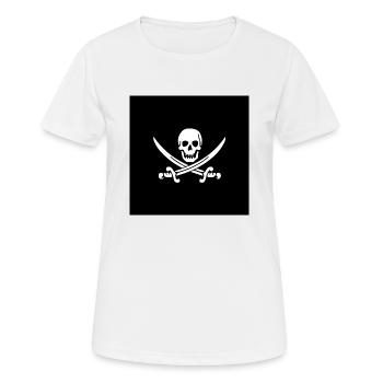 jolly roger - T-shirt respirant Femme - blanc - Devant - AI Model Female 172 dark (172cm)