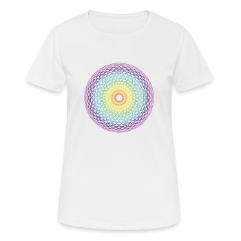 Torus Yantra - Frauen T-Shirt atmungsaktiv - Weiß - Vorne - AI Model Female 172 dark (172cm)
