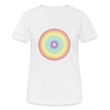 Torus Yantra 2 - Frauen T-Shirt atmungsaktiv - Weiß - Vorne - AI Model Female 172 dark (172cm)