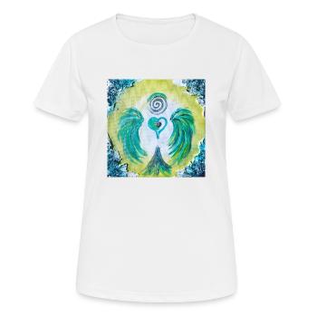 Gel de cœur « Blocages de communication de résolution » - T-shirt respirant Femme - blanc - Devant - AI Model Female 172 dark (172cm)