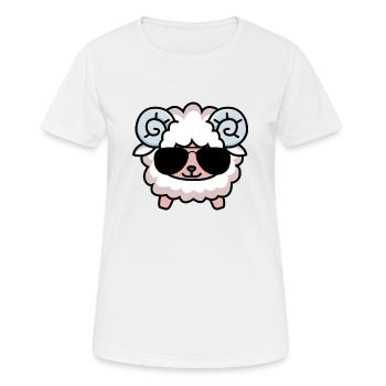 Mâle chaud - T-shirt respirant Femme - blanc - Devant - AI Model Female 172 dark (172cm)