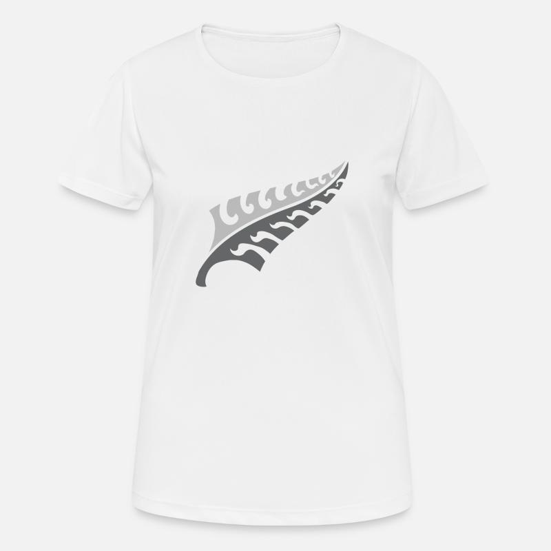 Jagged Neuer Silberfarn NEUSEELAND - Frauen T-Shirt atmungsaktiv - Weiß