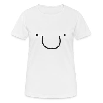 Visage souriant mignon - T-shirt respirant Femme - blanc - Devant - AI Model Female 172 dark (172cm)