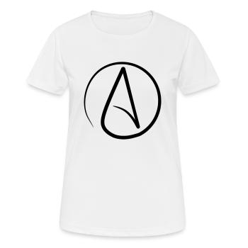 Atheismus-Symbol - Frauen T-Shirt atmungsaktiv - Weiß - Vorne - AI Model Female 172 dark (172cm)