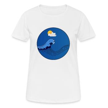 wave - Women's Breathable T-Shirt - white - Front - AI Model Female 172 dark (172cm)