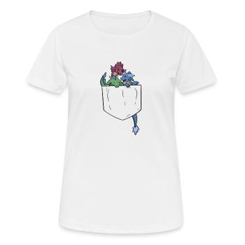 Monstres de poche - T-shirt respirant Femme - blanc - Devant - AI Model Female 172 dark (172cm)
