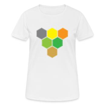 Hexagones contre victoire - T-shirt respirant Femme - blanc - Devant - AI Model Female 172 dark (172cm)