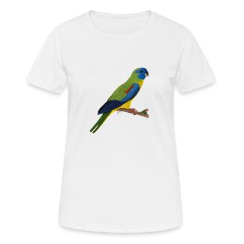 conception d'oiseau perruche jz.birds - T-shirt respirant Femme - blanc - Devant - AI Model Female 172 dark (172cm)