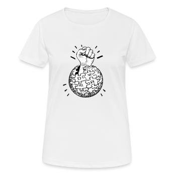 Wiki, Encyclopedia - Women's Breathable T-Shirt - white - Front - AI Model Female 172 dark (172cm)