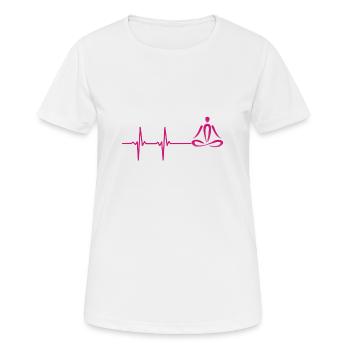 yoga - T-shirt respirant Femme - blanc - Devant - AI Model Female 172 dark (172cm)