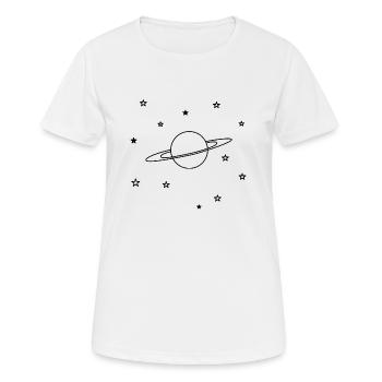 Saturne - T-shirt respirant Femme - blanc - Devant - AI Model Female 172 dark (172cm)