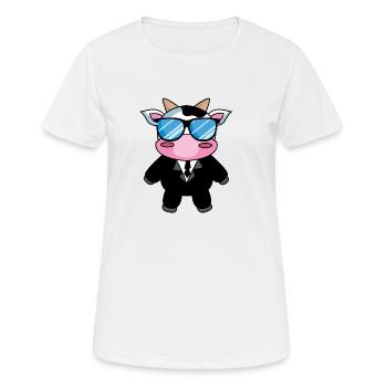 Sécurité ou plutôt SeKUHrity? - T-shirt respirant Femme - blanc - Devant - AI Model Female 172 dark (172cm)