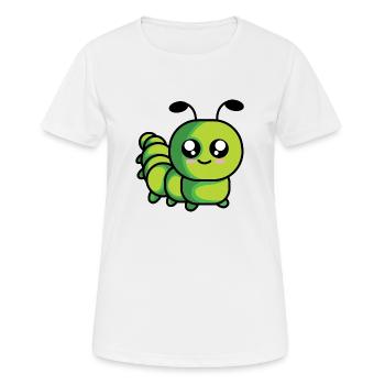 Caterpillar in green | sweet gift - Women's Breathable T-Shirt - white - Front - AI Model Female 172 dark (172cm)