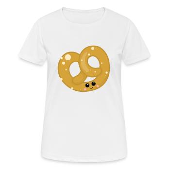 pretzel - Women's Breathable T-Shirt - white - Front - AI Model Female 172 dark (172cm)
