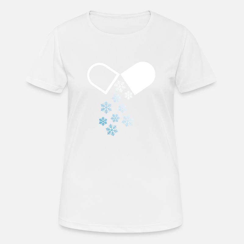 Snow Winter Pill - Women's Breathable T-Shirt - white