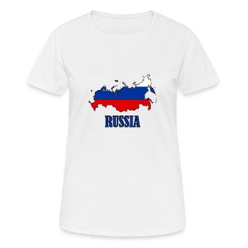 logo russie - T-shirt respirant Femme - blanc - Devant - AI Model Female 172 dark (172cm)