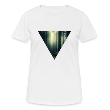 Forêt lumineuse dans le brouillard - T-shirt respirant Femme - blanc - Devant - AI Model Female 172 dark (172cm)