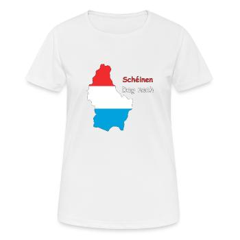 Luxemburg - Frauen T-Shirt atmungsaktiv - Weiß - Vorne - AI Model Female 172 dark (172cm)