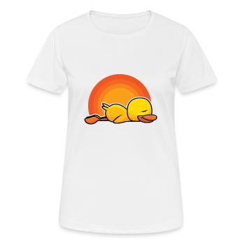 Entspannung zum Sonnenuntergang - Frauen T-Shirt atmungsaktiv - Weiß - Vorne - AI Model Female 172 dark (172cm)