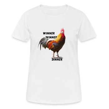 Gagnant Gagnant Dîner Au Poulet - T-shirt respirant Femme - blanc - Devant - AI Model Female 172 dark (172cm)