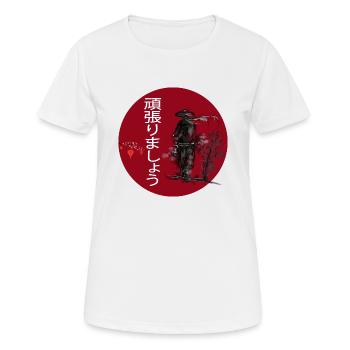 Japanische Kunst - Frauen T-Shirt atmungsaktiv - Weiß - Vorne - AI Model Female 172 dark (172cm)