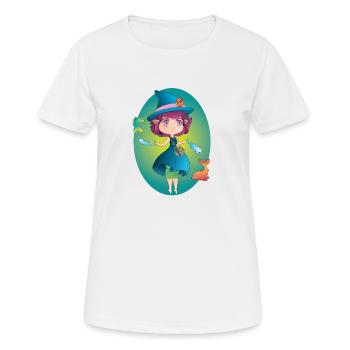 Eine Hexe aus Wasser - Frauen T-Shirt atmungsaktiv - Weiß - Vorne - AI Model Female 172 dark (172cm)