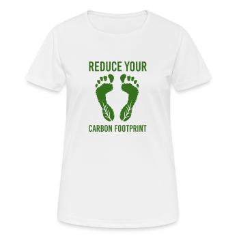 Climate Change Reduce Your Carbon Footprint - Women's Breathable T-Shirt - white - Front - AI Model Female 172 dark (172cm)