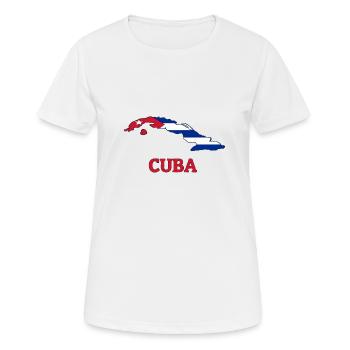 Kuba - Frauen T-Shirt atmungsaktiv - Weiß - Vorne - AI Model Female 172 dark (172cm)