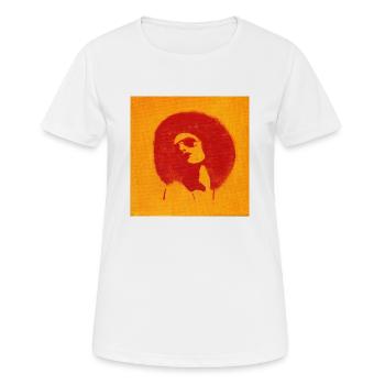 afro - Frauen T-Shirt atmungsaktiv - Weiß - Vorne - AI Model Female 172 dark (172cm)