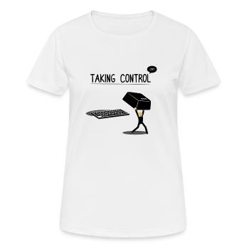 Clavier clavier de contrôle de contrôle - T-shirt respirant Femme - blanc - Devant - AI Model Female 172 dark (172cm)