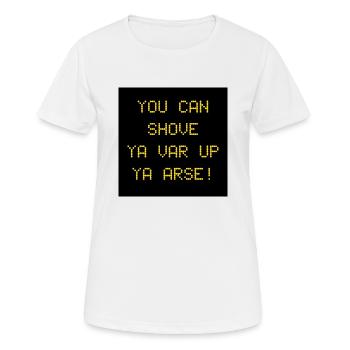 football - Women's Breathable T-Shirt - white - Front - AI Model Female 172 dark (172cm)