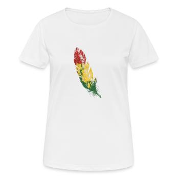 feder rasta - Frauen T-Shirt atmungsaktiv - Weiß - Vorne - AI Model Female 172 dark (172cm)