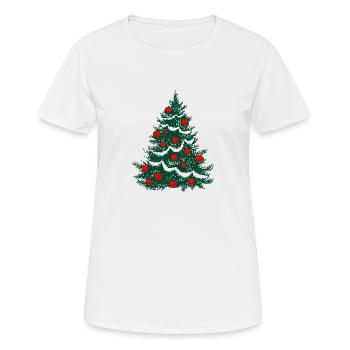 arbre de noel - T-shirt respirant Femme - blanc - Devant - AI Model Female 172 dark (172cm)