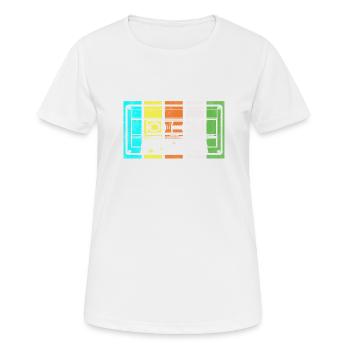 cassette - T-shirt respirant Femme - blanc - Devant - AI Model Female 172 dark (172cm)