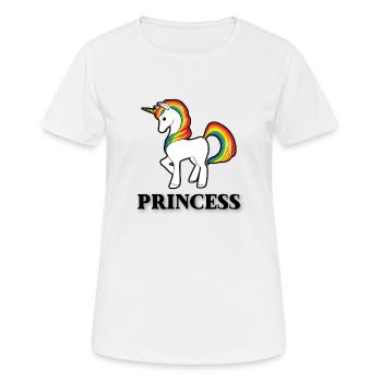 Princesse - T-shirt respirant Femme - blanc - Devant - AI Model Female 172 dark (172cm)