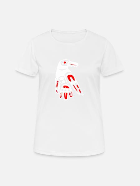 Haida Raven Funny gift idea - Women's Breathable T-Shirt - white