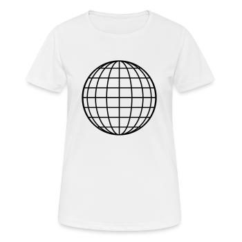 Kugel Weltkugel Kreis runde geometrische Form - Frauen T-Shirt atmungsaktiv - Weiß - Vorne - AI Model Female 172 dark (172cm)