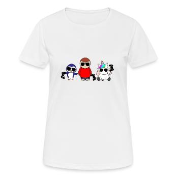 Gaming - Gaming Squad Gaming Crew - Frauen T-Shirt atmungsaktiv - Weiß - Vorne - AI Model Female 172 dark (172cm)