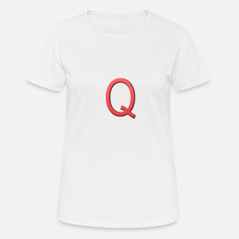 Q - letter - Women's Breathable T-Shirt - white