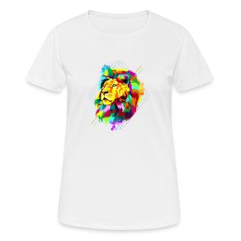 LION Art - T-shirt respirant Femme - blanc - Devant - AI Model Female 172 dark (172cm)