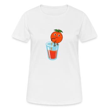Funny Orange Gift Orange Juice Meme T-Shirt - Women's Breathable T-Shirt - white - Front - AI Model Female 172 dark (172cm)