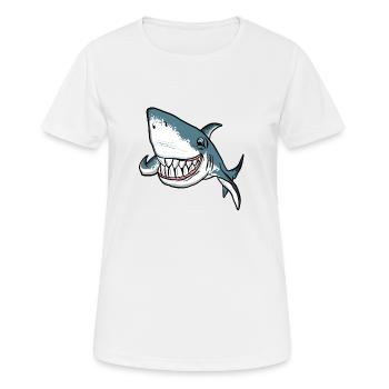 Tauch Dive Shark Hai - Women's Breathable T-Shirt - white - Front - AI Model Female 172 dark (172cm)