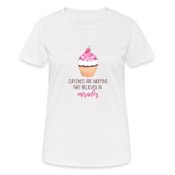 Petit gâteau - T-shirt respirant Femme - blanc - Devant - AI Model Female 172 dark (172cm)