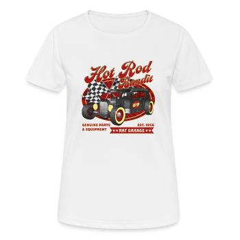 Hot Rod Bandit - Frauen T-Shirt atmungsaktiv - Weiß - Vorne - AI Model Female 172 dark (172cm)