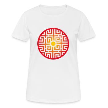 Symbole chinois double pièces cadeau chanceux - T-shirt respirant Femme - blanc - Devant - AI Model Female 172 dark (172cm)
