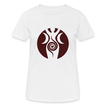 Moon goddess red - Women's Breathable T-Shirt - white - Front - AI Model Female 172 dark (172cm)