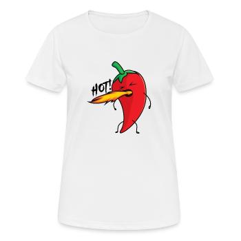 Chilli hot - Women's Breathable T-Shirt - white - Front - AI Model Female 172 dark (172cm)