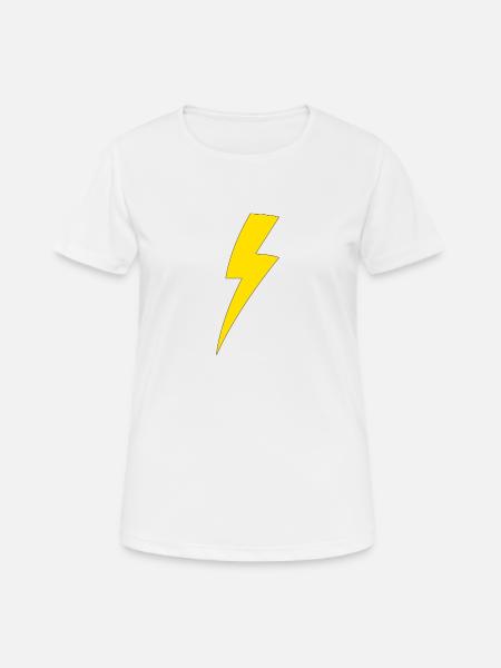 Lightning bolt - Women's Breathable T-Shirt - white