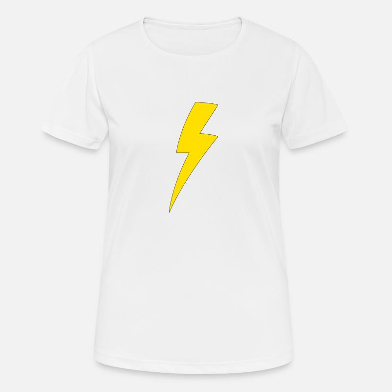 Lightning bolt - Women's Breathable T-Shirt - white